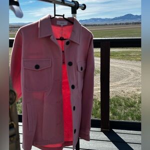 Lucca Couture Pink button up Jacket. Medium, oversized fit.